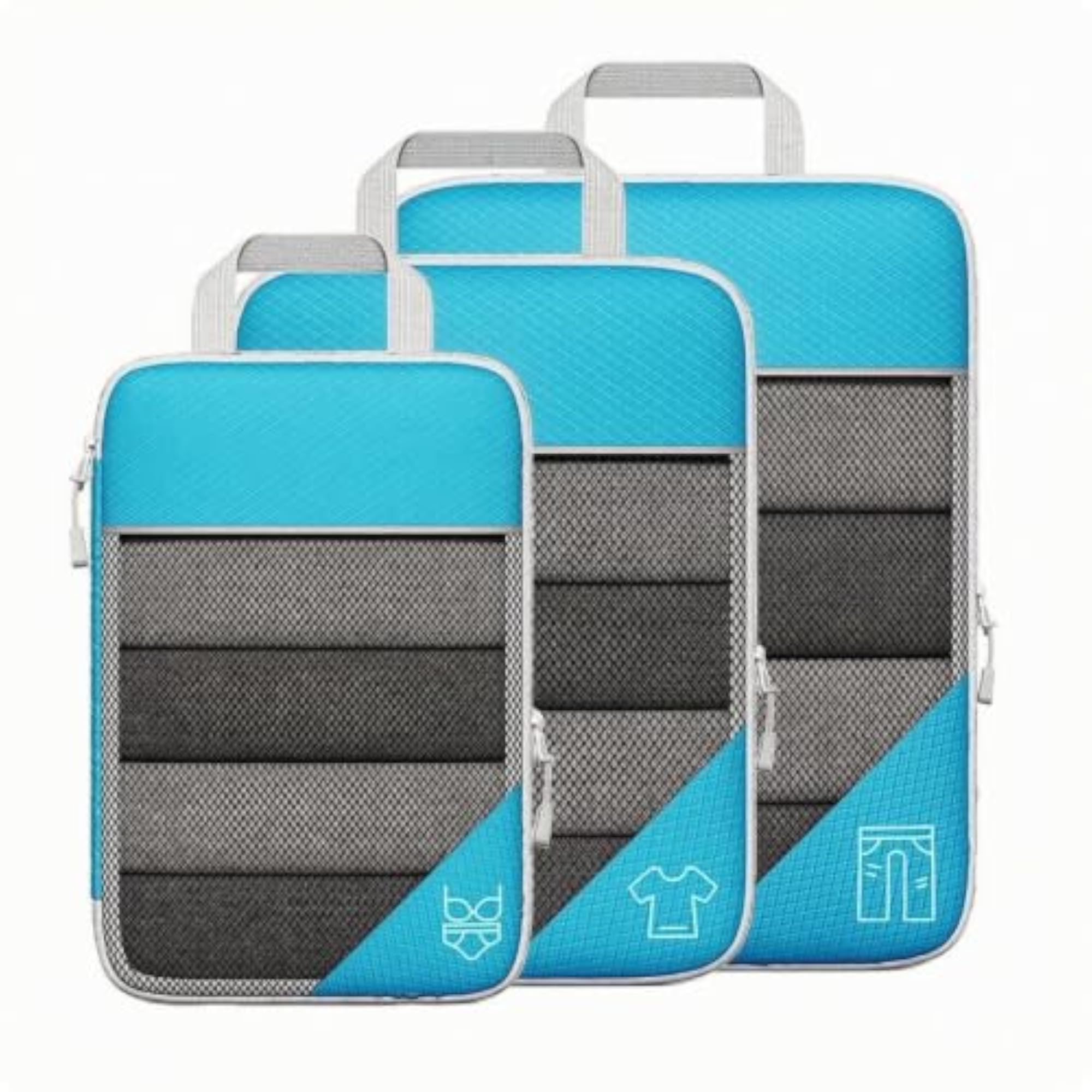 3 Pieces Packing Cubes with Mesh Top